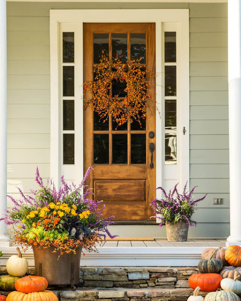 Front Porch Fall Decor: White Pumpkins VS Orange Pumpkins » Living with ...